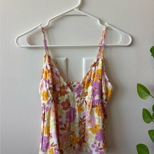Billabong Pink and Orange Floral Tank